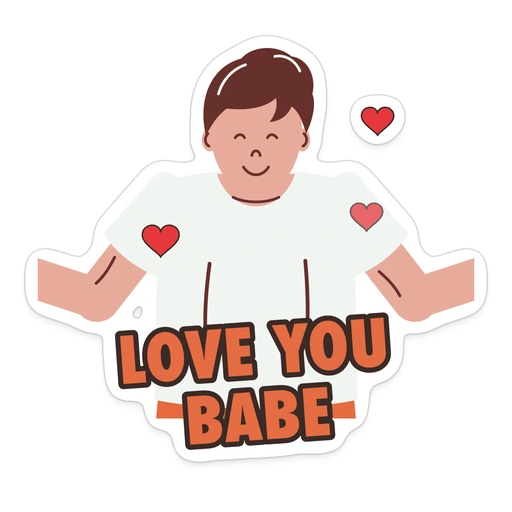 Love you babe sticker