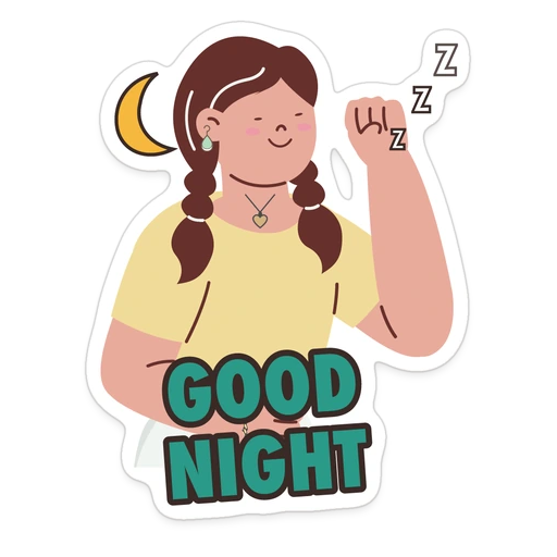 Good night sticker