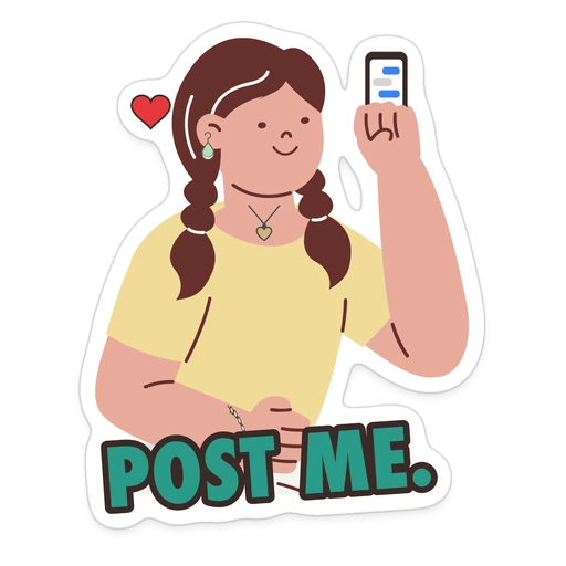 Post me. sticker