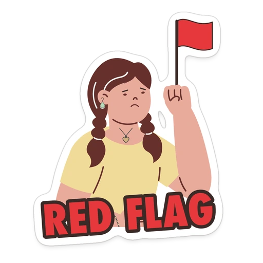 Red flag sticker